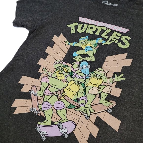 Teenage Mutant Ninja Turtles Dark Gray Graphic T-Shirt - Picture 2 of 4